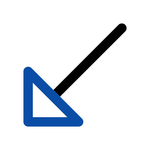 Diagonal arrow Generic Outline Color icon