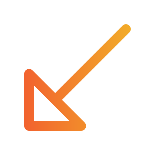 Diagonal arrow Generic Gradient icon
