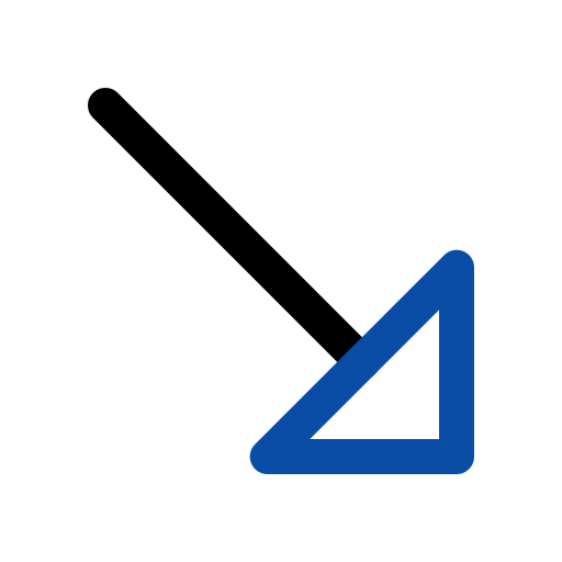 Diagonal arrow Generic Outline Color icon