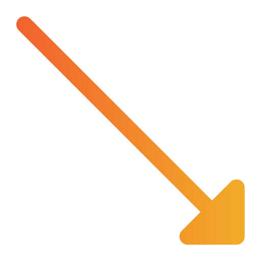 Diagonal arrow Generic Gradient icon