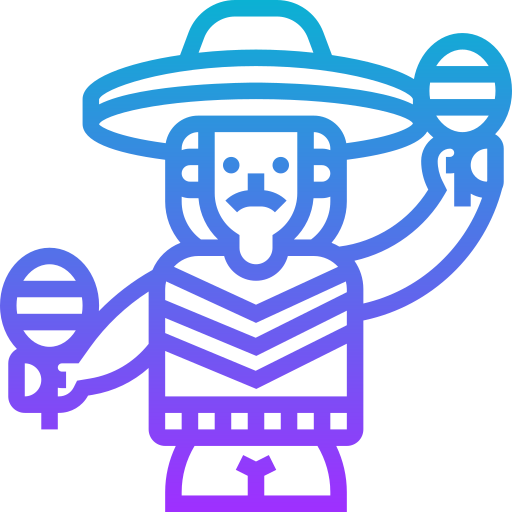 Mexican man Meticulous Gradient icon