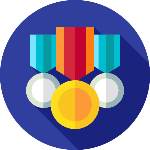 medallas Flat Circular Flat icono