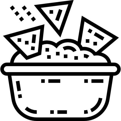 nachos Detailed Straight Lineal icono