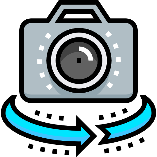 kamera Detailed Straight Lineal color ikona