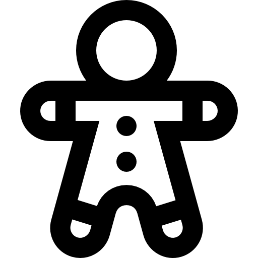 ジンジャーブレッドマン Super Basic Straight Outline icon