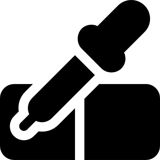 pipeta Basic Rounded Filled icono