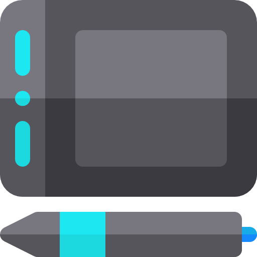 tablet graficzny Basic Rounded Flat ikona