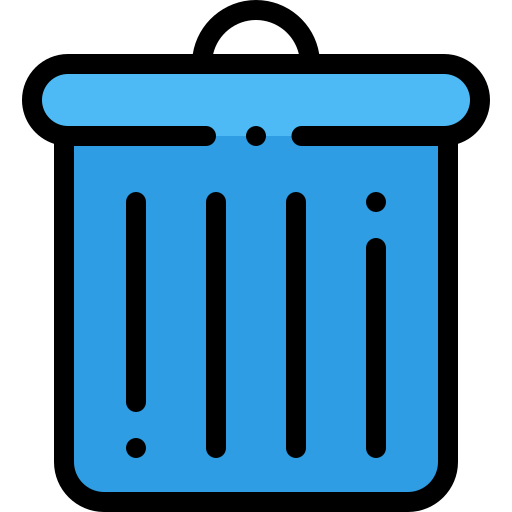 Trash Detailed Rounded Lineal color icon
