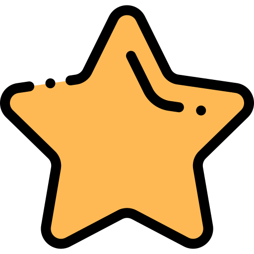 Star Detailed Rounded Lineal color icon