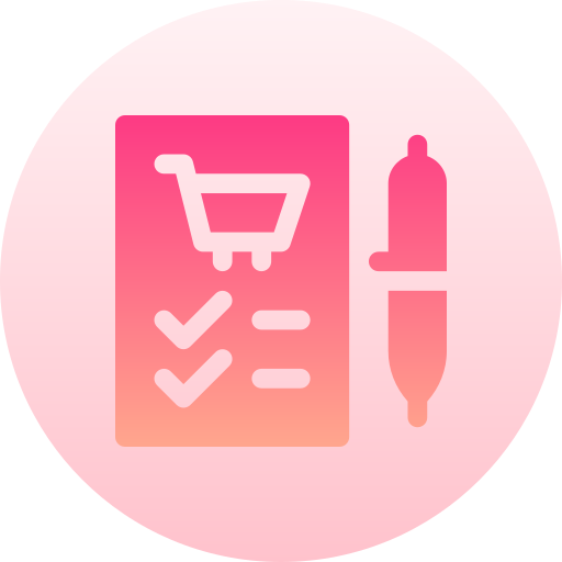 Shopping list Basic Gradient Circular icon