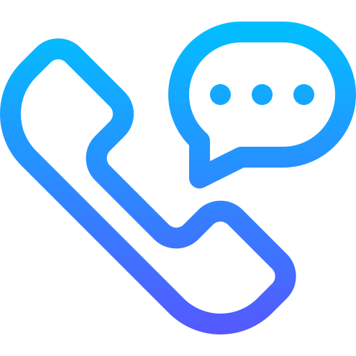telefoongesprek Basic Gradient Lineal color icoon