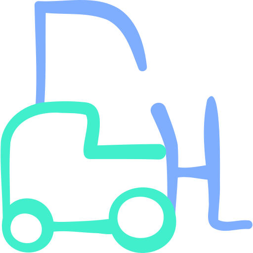 wózek widłowy Basic Hand Drawn Color ikona