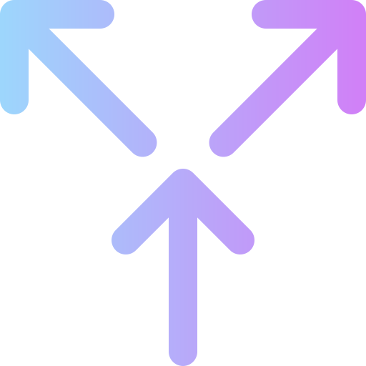 Arrows Super Basic Rounded Gradient icon