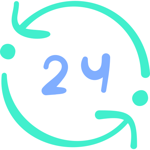 24 ore Basic Hand Drawn Color icona