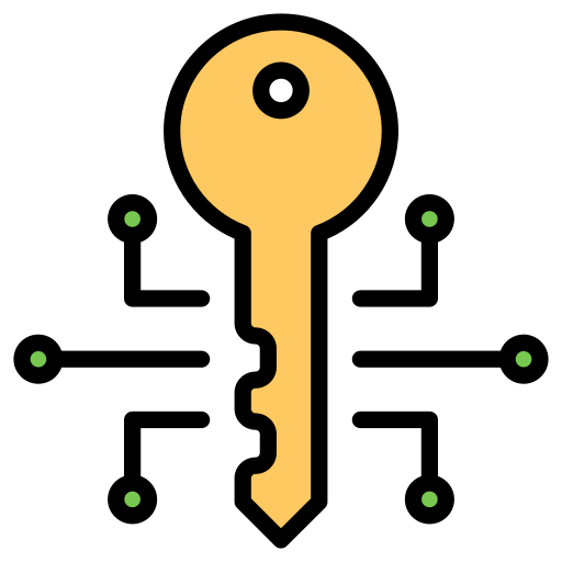 llave digital Generic Outline Color icono