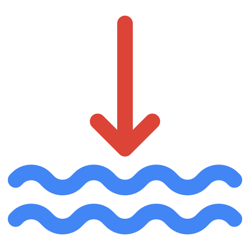 Low tide Generic Flat icon