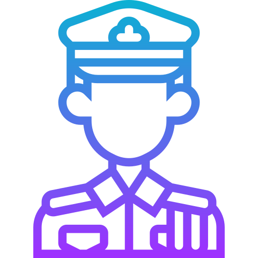 policía Meticulous Gradient icono