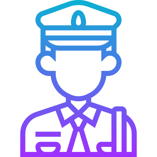Security guard Meticulous Gradient icon