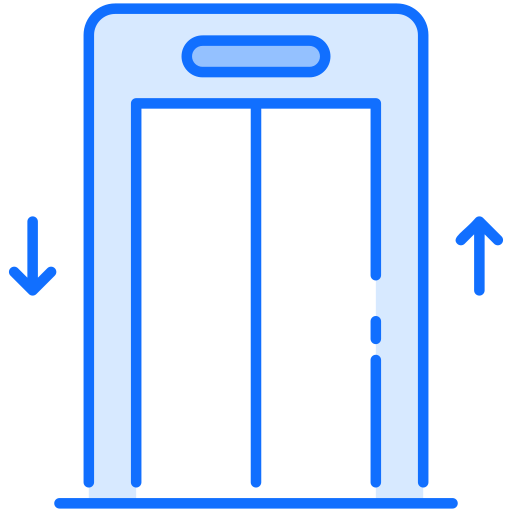 エレベーター Generic Blue icon