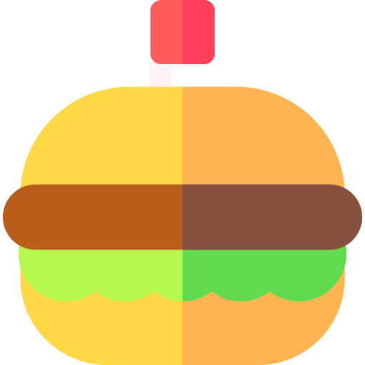 hambúrguer Basic Rounded Flat Ícone