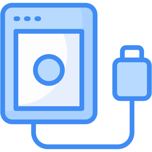 External hard drive Generic Blue icon