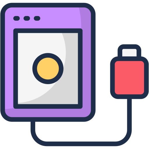 External hard drive Generic Outline Color icon