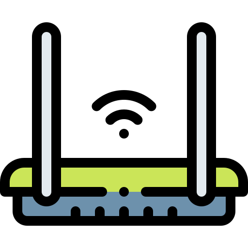 router Detailed Rounded Lineal color icon
