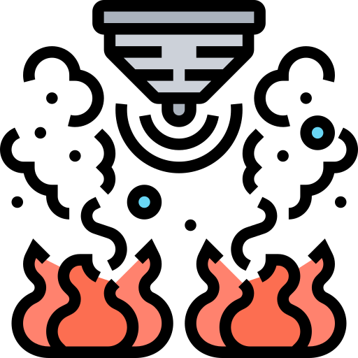 alarma de incendios Meticulous Lineal Color icono