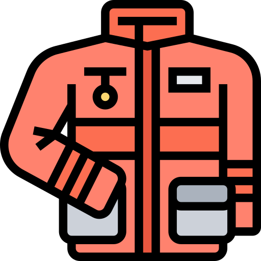 Firefighter uniform Meticulous Lineal Color icon