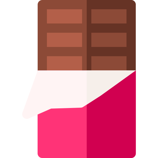 chocoladereep Basic Rounded Flat icoon