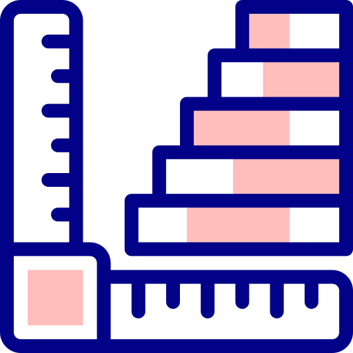 medición Detailed Mixed Lineal color icono