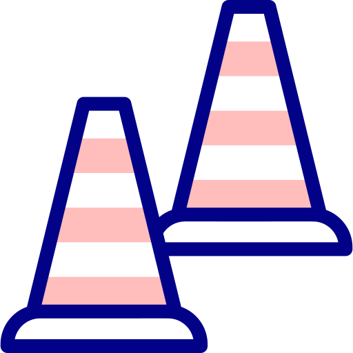 cono di traffico Detailed Mixed Lineal color icona