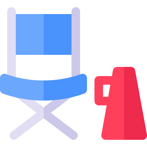 cadeira de diretor Basic Rounded Flat Ícone