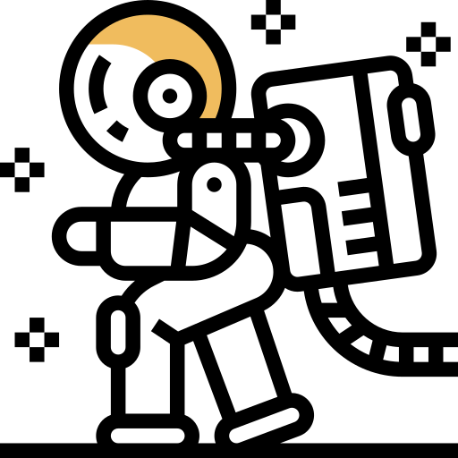 Astronaut Meticulous Yellow shadow icon