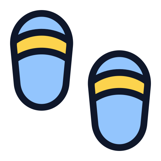 slippers Generic Outline Color icon