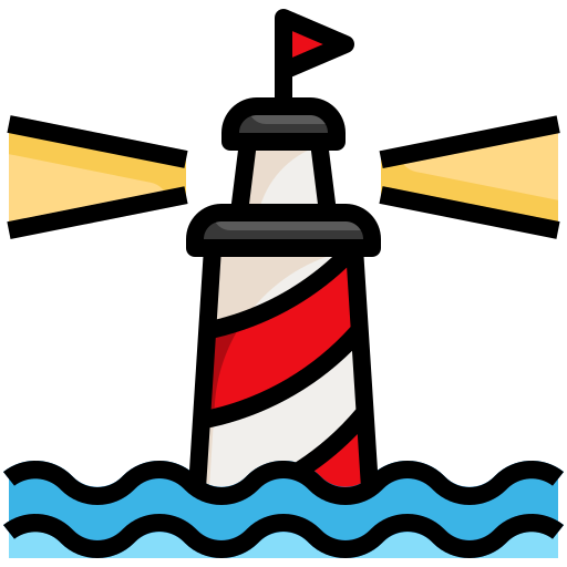 Lighthouse Generic Outline Color icon
