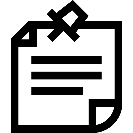 notatka Basic Straight Lineal ikona