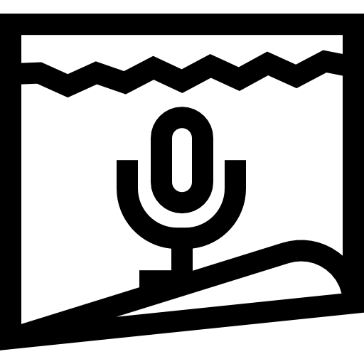 mikrofon Basic Straight Lineal ikona