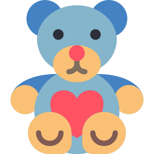Teddy bear Basic Miscellany Flat icon