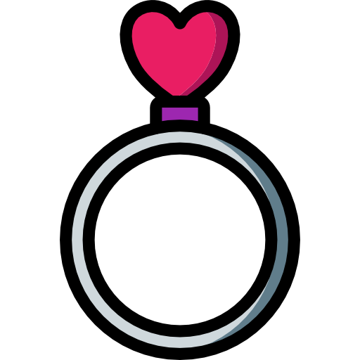 anillo de compromiso Basic Miscellany Lineal Color icono