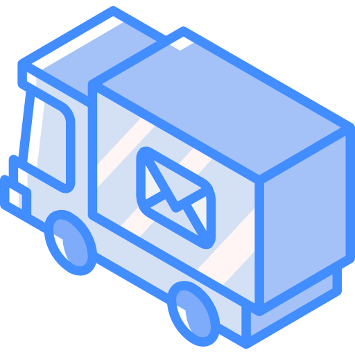 Mail truck Basic Miscellany Blue icon