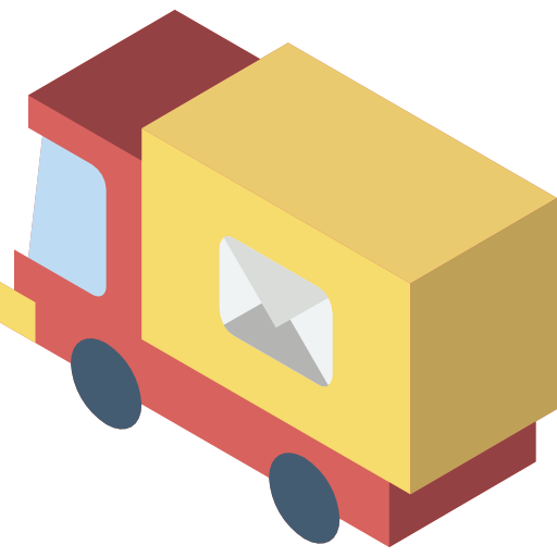 post vrachtwagen Basic Miscellany Flat icoon