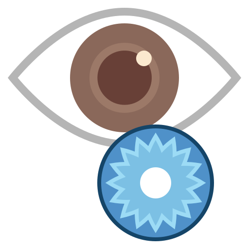 lentes de contacto Generic Flat icono