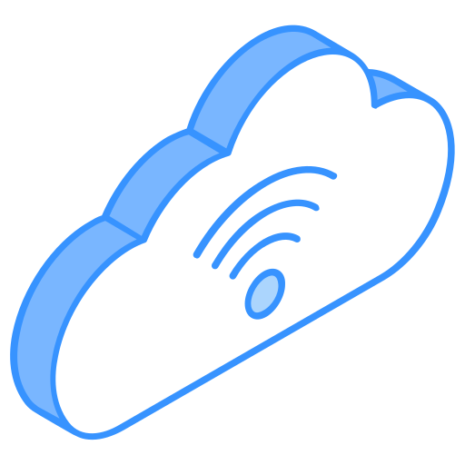 red en la nube Generic Blue icono