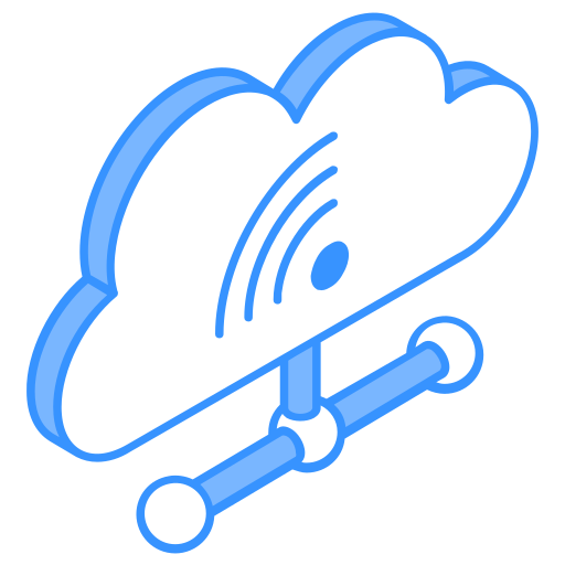 cloud netwerk Generic Blue icoon