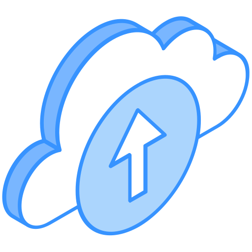 Cloud upload Generic Blue icon