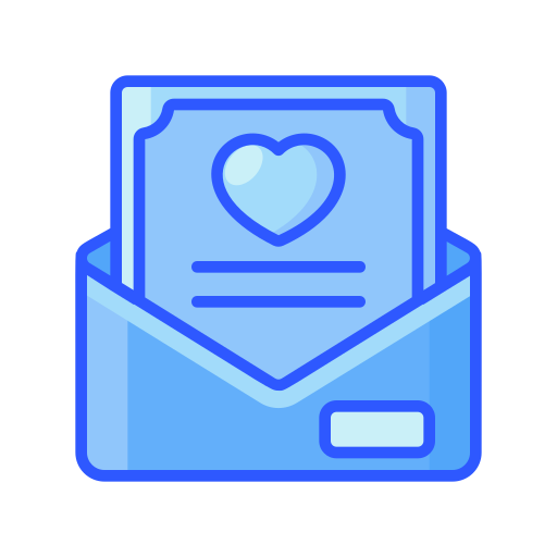 Wedding invitation Generic Blue icon