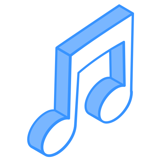 Music note Generic Blue icon