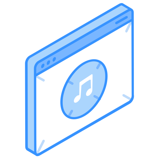 Online music Generic Blue icon