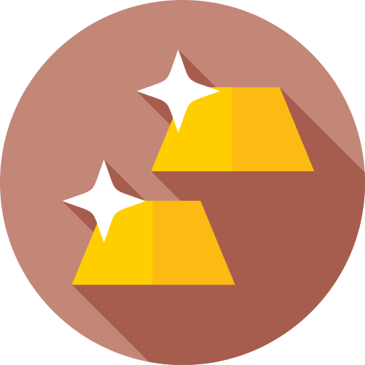 Gold ingot Flat Circular Flat icon